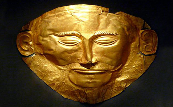 미케네 문명의 걸작. 왕이었던 가아멤논의 황금 마스크