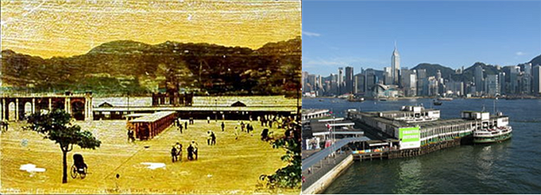 △Star Ferry Tsim Sha Tsui 선착장의 과거(개장-1920년대까지)와 현재